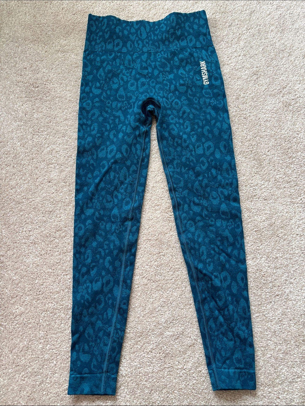 Gymshark Teal Animal-Print Leggings